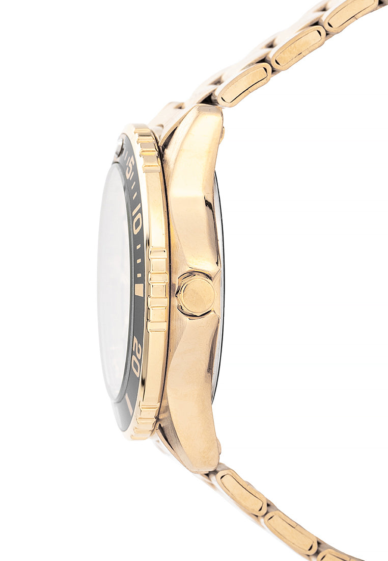 Valentino Stainless Steel Strap Analog Watch for Men 20122484-GOLD-GOLD DIAL-Watch Portal Philippines