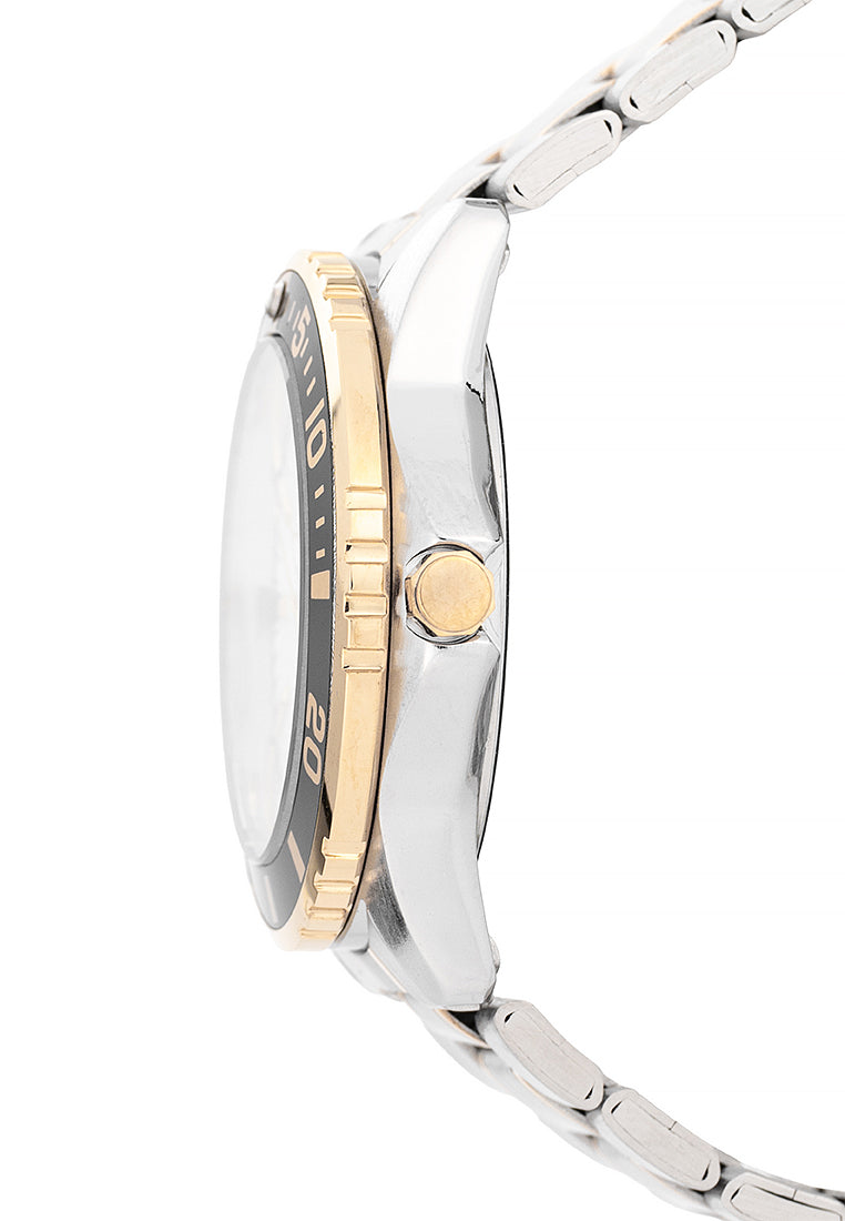 Valentino Stainless Steel Strap Analog Watch for Men 20122484-TWO TONE-WHITE DIAL-Watch Portal Philippines