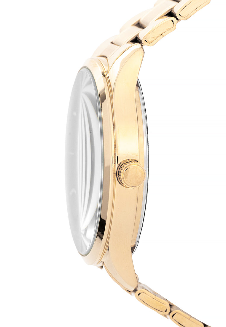 Valentino Stainless Steel Strap Analog Watch for Men 20122488-GOLD-BLACK DIAL-Watch Portal Philippines