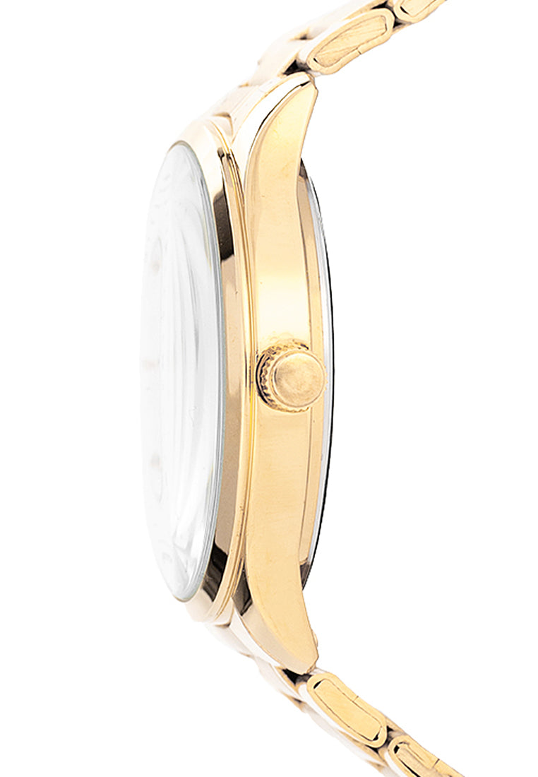 Valentino Stainless Steel Strap Analog Watch for Men 20122488-GOLD-WHITE DIAL-Watch Portal Philippines