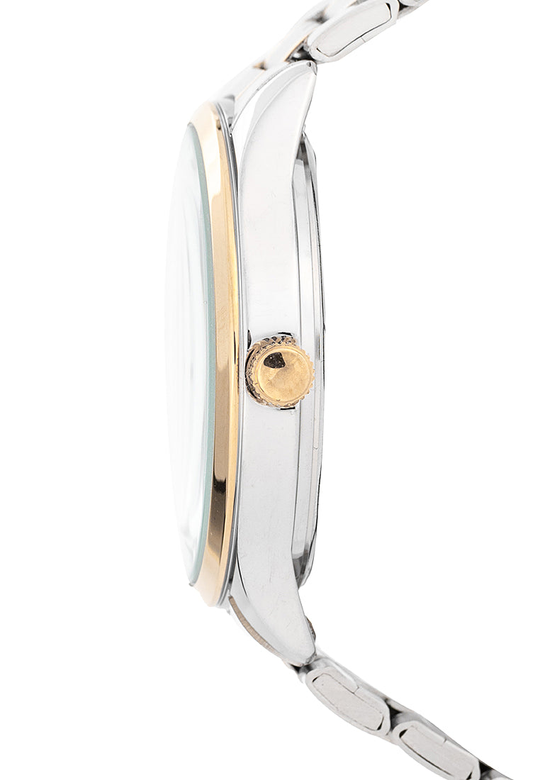 Valentino Stainless Steel Strap Analog Watch for Men 20122488-TWO TONE-WHITE DIAL-Watch Portal Philippines