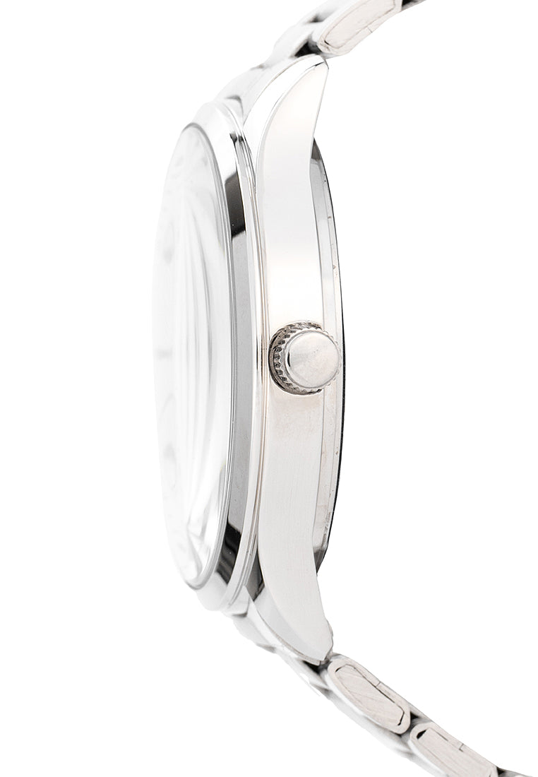 Valentino Stainless Steel Strap Analog Watch for Men 20122490-SILVER INDEX-Watch Portal Philippines