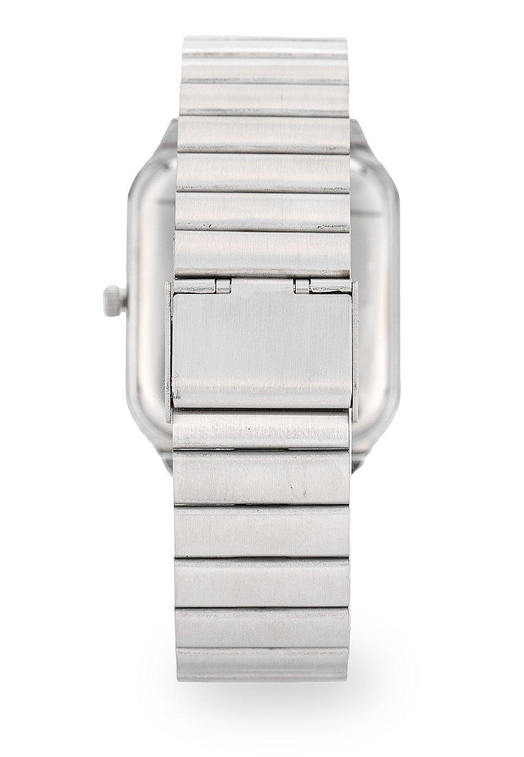 Valentino Stainless Steel Strap Analog Watch for Men 20122493-SILVER DIAL-Watch Portal Philippines