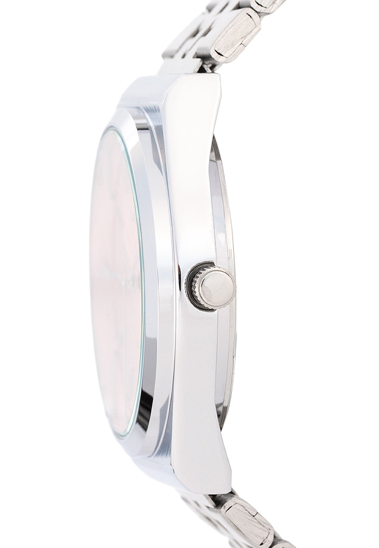 Valentino Stainless Steel Strap Analog Watch for Men 20122500-PINK DIAL-Watch Portal Philippines