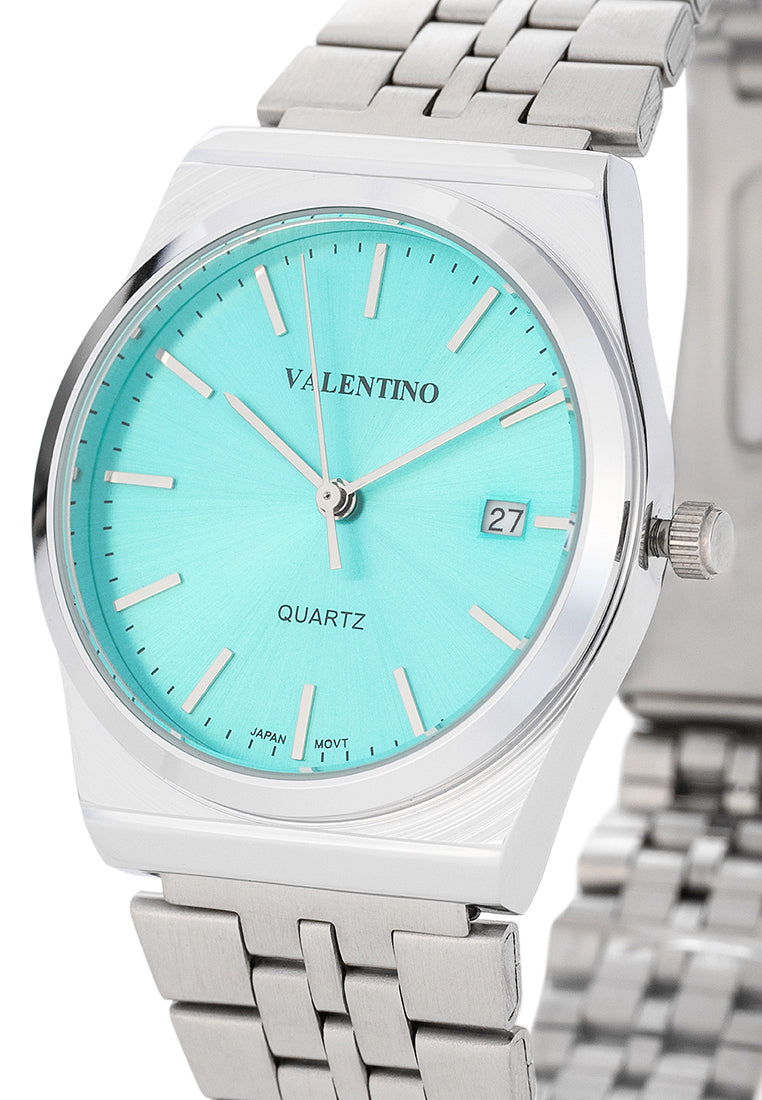 Valentino Stainless Steel Strap Analog Watch for Men 20122500-TIF BLUE DIAL-Watch Portal Philippines
