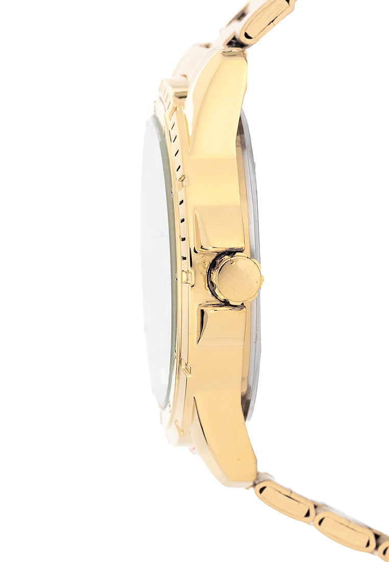 Valentino Stainless Steel Strap Analog Watch for Men 20122501-GOLD-BLACK DIAL-Watch Portal Philippines