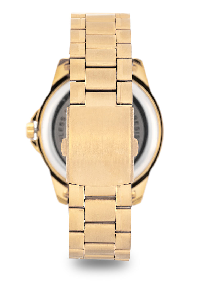 Valentino Stainless Steel Strap Analog Watch for Men 20122501-GOLD-GOLD DIAL-Watch Portal Philippines