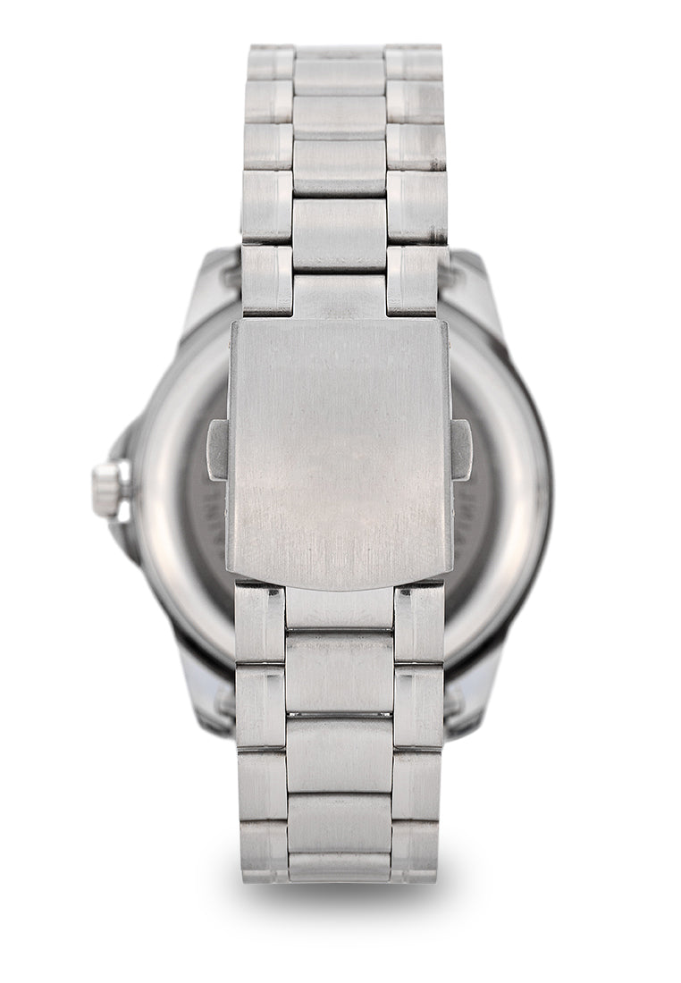 Valentino Stainless Steel Strap Analog Watch for Men 20122502-BLACK DIAL-Watch Portal Philippines