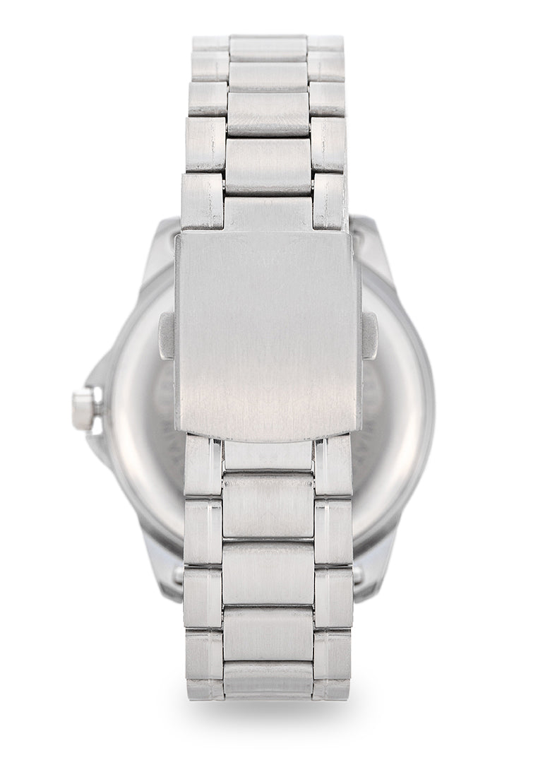 Valentino Stainless Steel Strap Analog Watch for Men 20122502-SILVER DIAL-Watch Portal Philippines