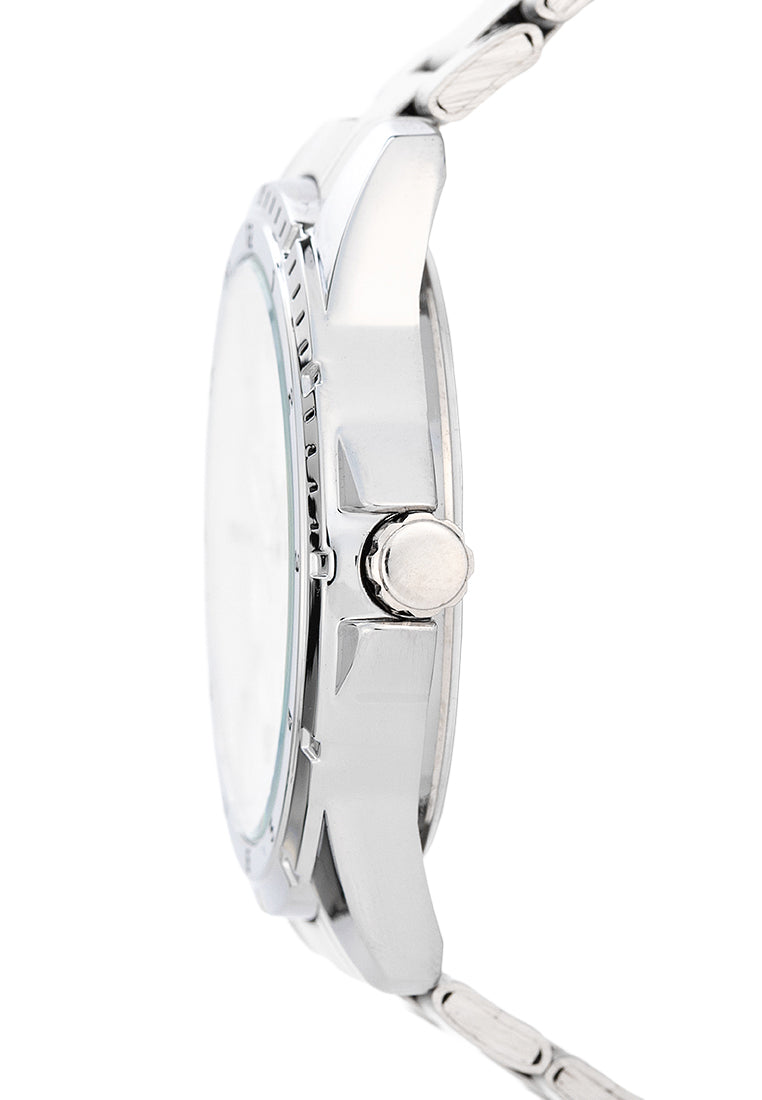 Valentino Stainless Steel Strap Analog Watch for Men 20122502-SILVER DIAL-Watch Portal Philippines