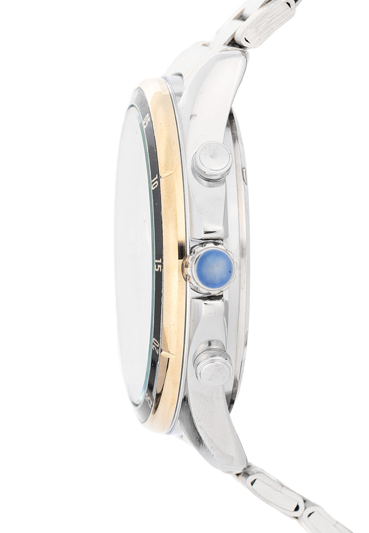 Valentino Stainless Steel Strap Analog Watch for Men 20122531-TT-BLACK DIAL-Watch Portal Philippines