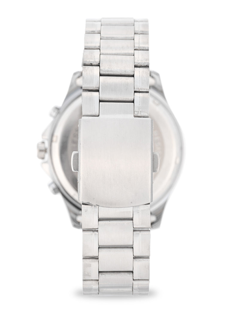 Valentino Stainless Steel Strap Analog Watch for Men 20122532-BLUE CIRCLE-BLK DIAL-Watch Portal Philippines