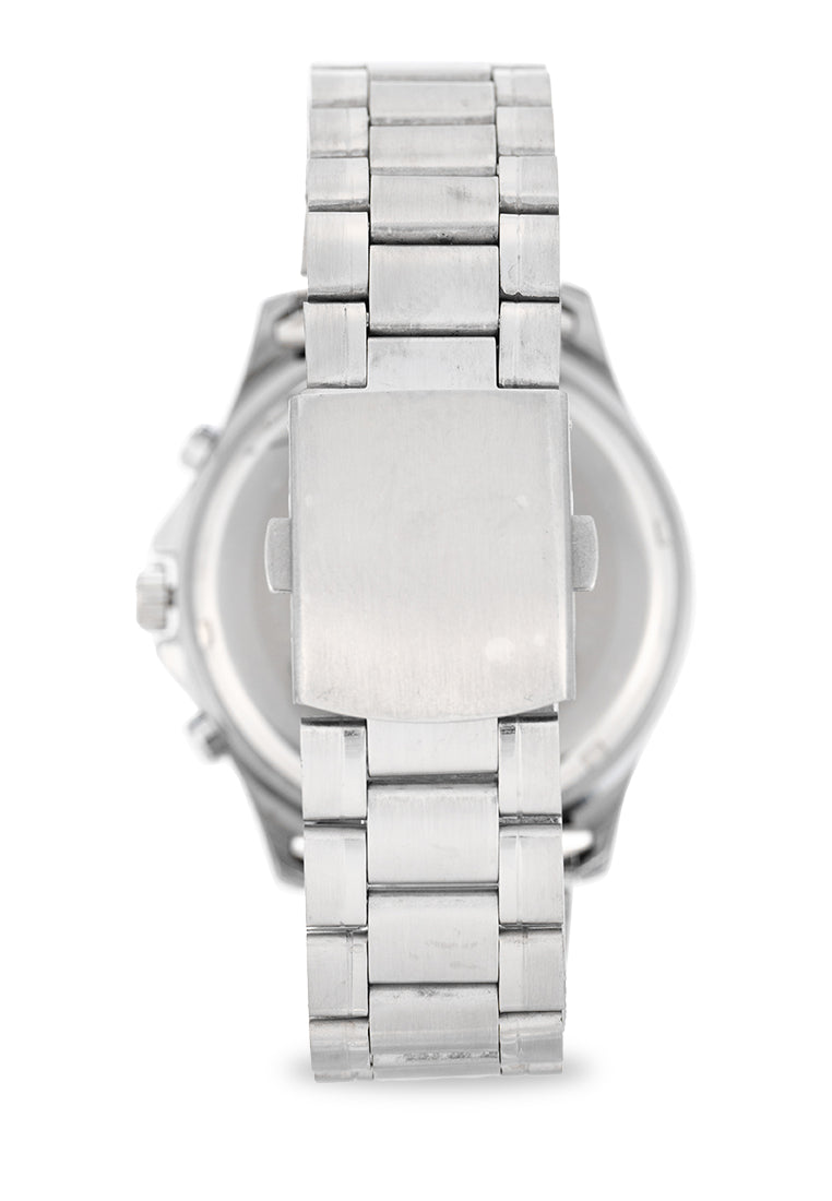 Valentino Stainless Steel Strap Analog Watch for Men 20122532-SIL CIRCLE-SIL DIAL-Watch Portal Philippines