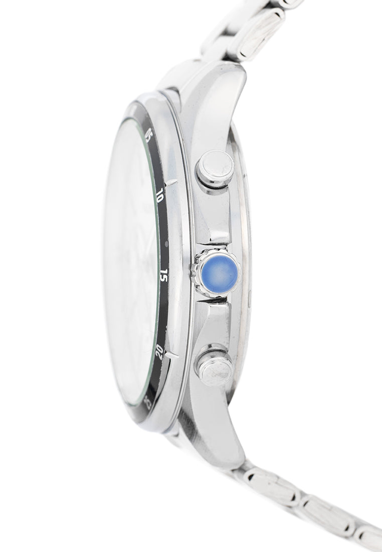 Valentino Stainless Steel Strap Analog Watch for Men 20122532-SIL CIRCLE-SIL DIAL-Watch Portal Philippines