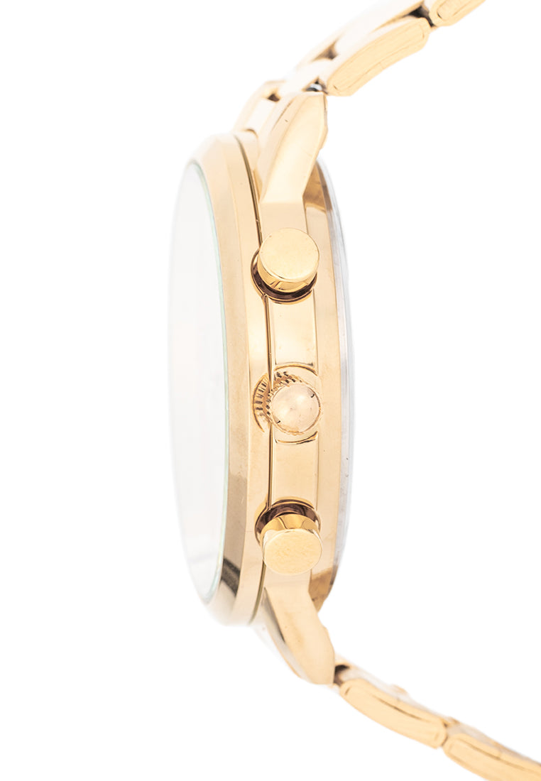 Valentino Stainless Steel Strap Analog Watch for Men 20122534-GOLD DIAL-Watch Portal Philippines