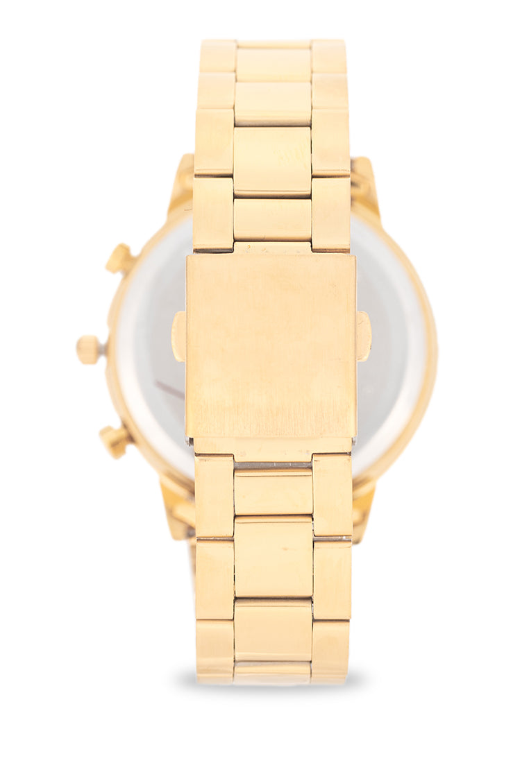 Valentino Stainless Steel Strap Analog Watch for Men 20122534-GOLD DIAL-Watch Portal Philippines