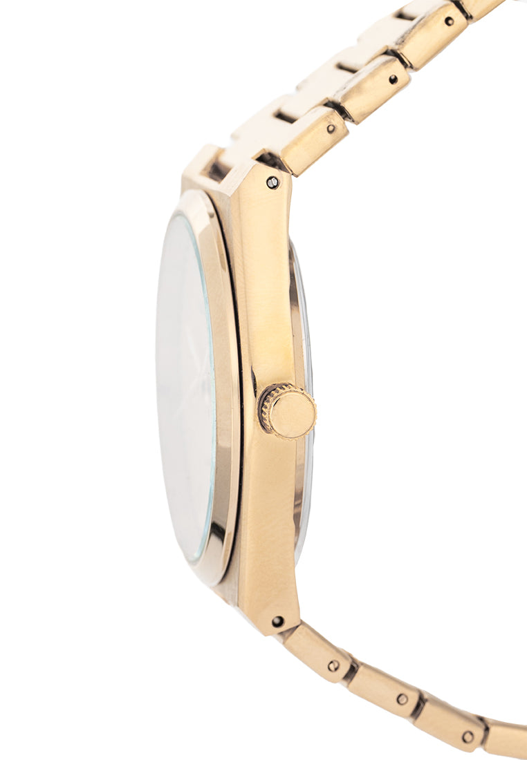 Valentino Stainless Steel Strap Analog Watch for Men 20122546-GOLD DIAL-Watch Portal Philippines