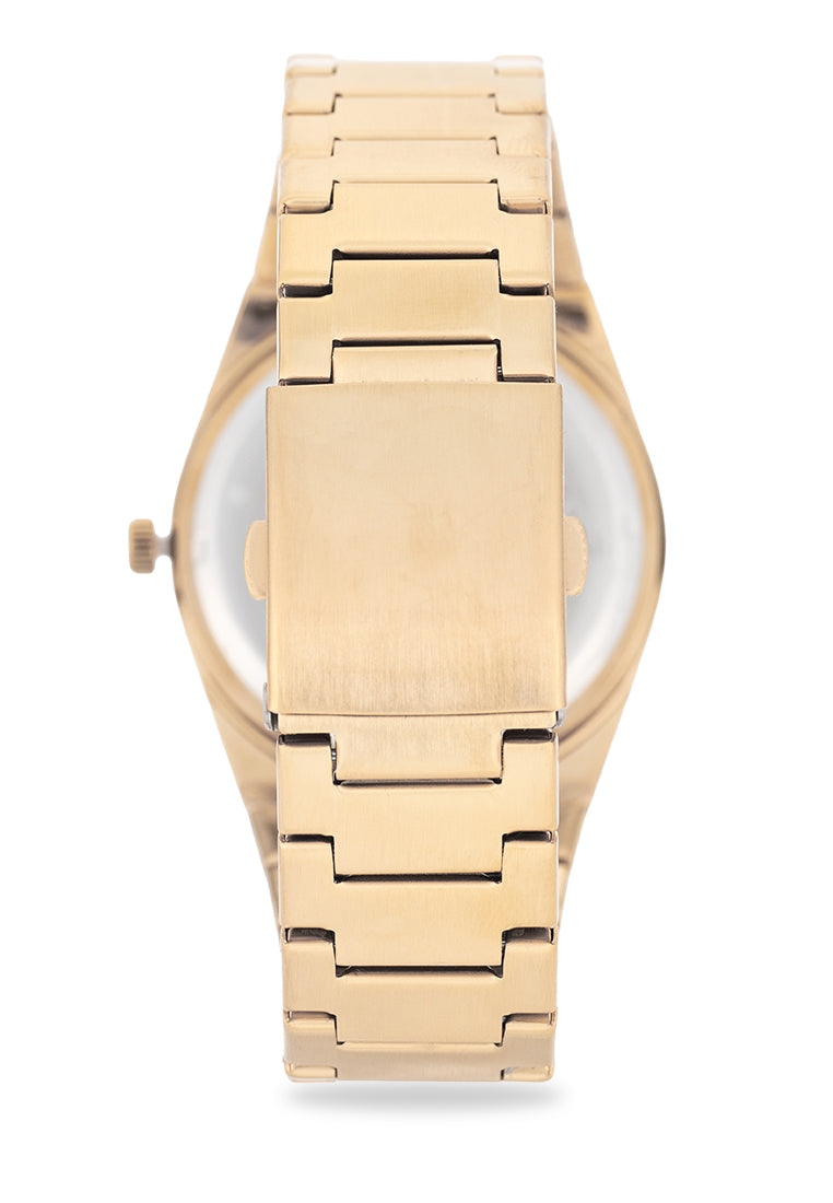 Valentino Stainless Steel Strap Analog Watch for Men 20122546-GOLD DIAL-Watch Portal Philippines