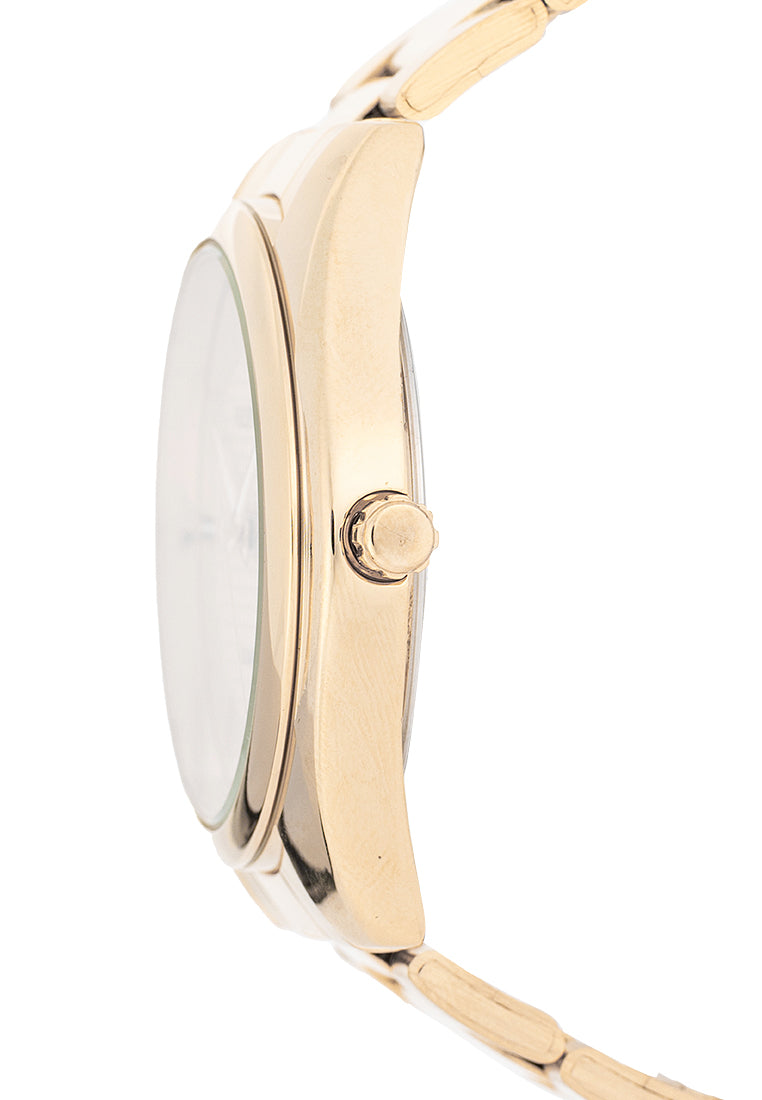 Valentino Stainless Steel Strap Analog Watch for Men 20122549-GOLD DIAL-Watch Portal Philippines