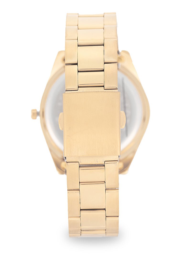 Valentino Stainless Steel Strap Analog Watch for Men 20122549-GOLD DIAL-Watch Portal Philippines