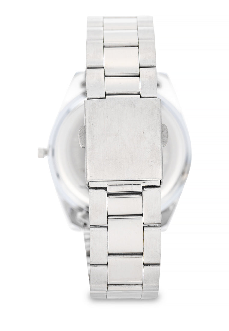 Valentino Stainless Steel Strap Analog Watch for Men 20122550-BLACK DIAL-Watch Portal Philippines