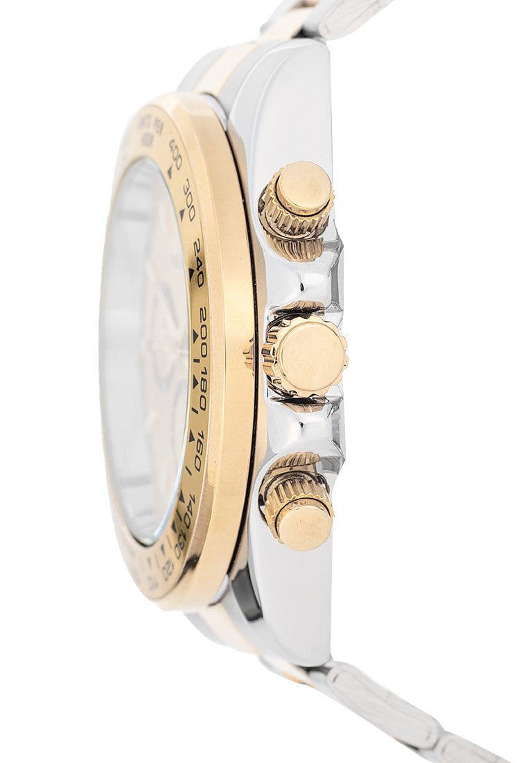 Valentino Stainless Steel Strap Analog Watch for Men 20122551-TT-GOLD DIAL-Watch Portal Philippines