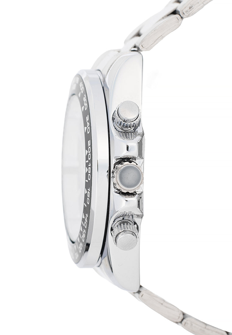 Valentino Stainless Steel Strap Analog Watch for Men 20122552-WHITE DIAL-Watch Portal Philippines