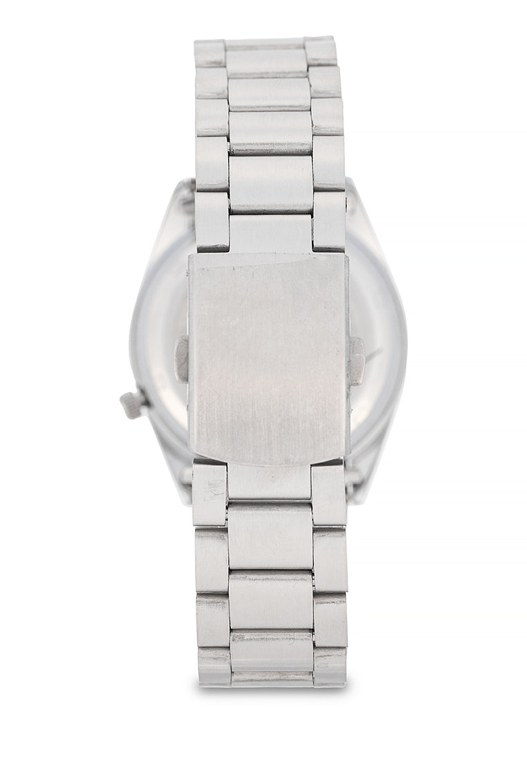 Valentino Stainless Steel Strap Analog Watch for Men 20122554-BLK DIAL-SIL INDEX-Watch Portal Philippines