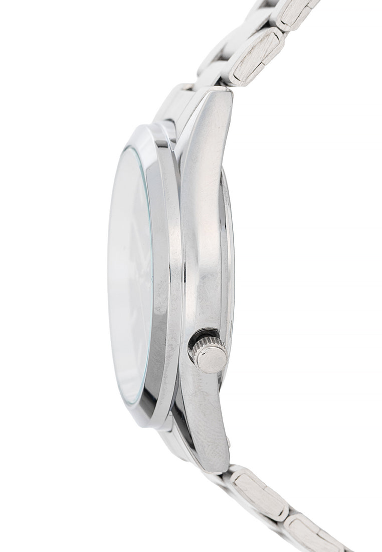 Valentino Stainless Steel Strap Analog Watch for Men 20122554-BLK DIAL-SIL INDEX-Watch Portal Philippines