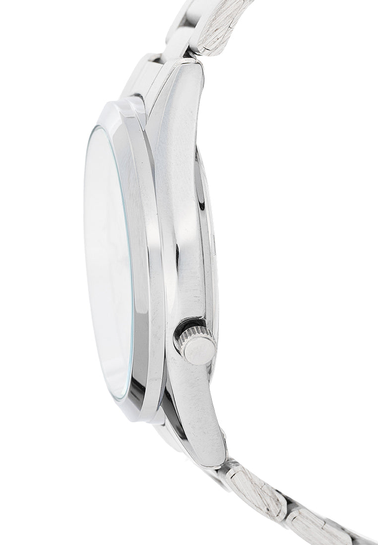 Valentino Stainless Steel Strap Analog Watch for Men 20122554-SILVER DIAL-Watch Portal Philippines