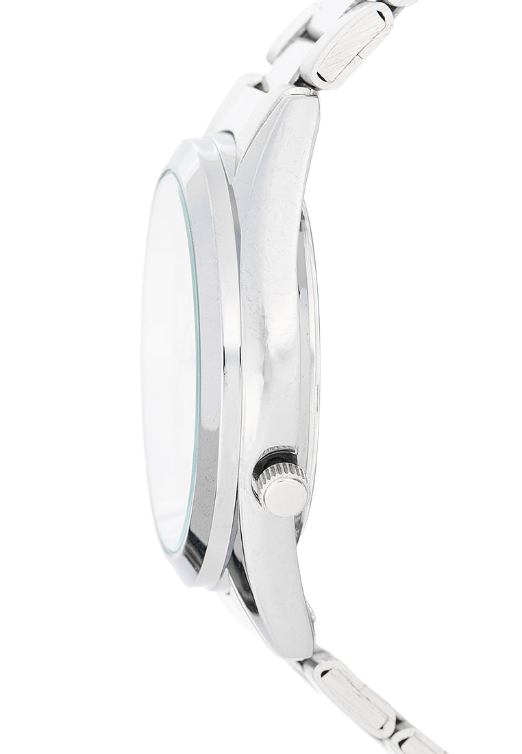 Valentino Stainless Steel Strap Analog Watch for Men 20122564-SILVER DIAL-Watch Portal Philippines