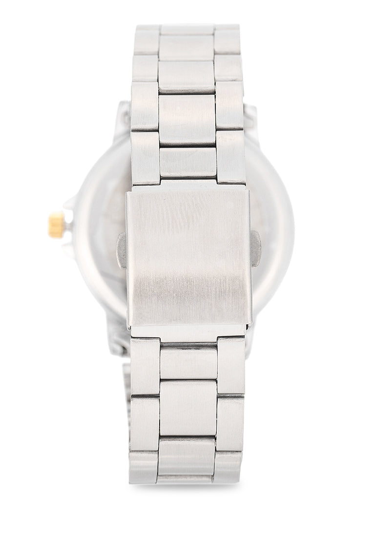 Valentino Stainless Steel Strap Analog Watch for Men 20122566-GOLD DIAL-Watch Portal Philippines