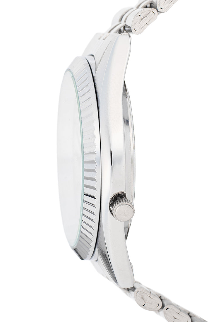 Valentino Stainless Steel Strap Analog Watch for Men 20122569-SILVER DIAL-Watch Portal Philippines