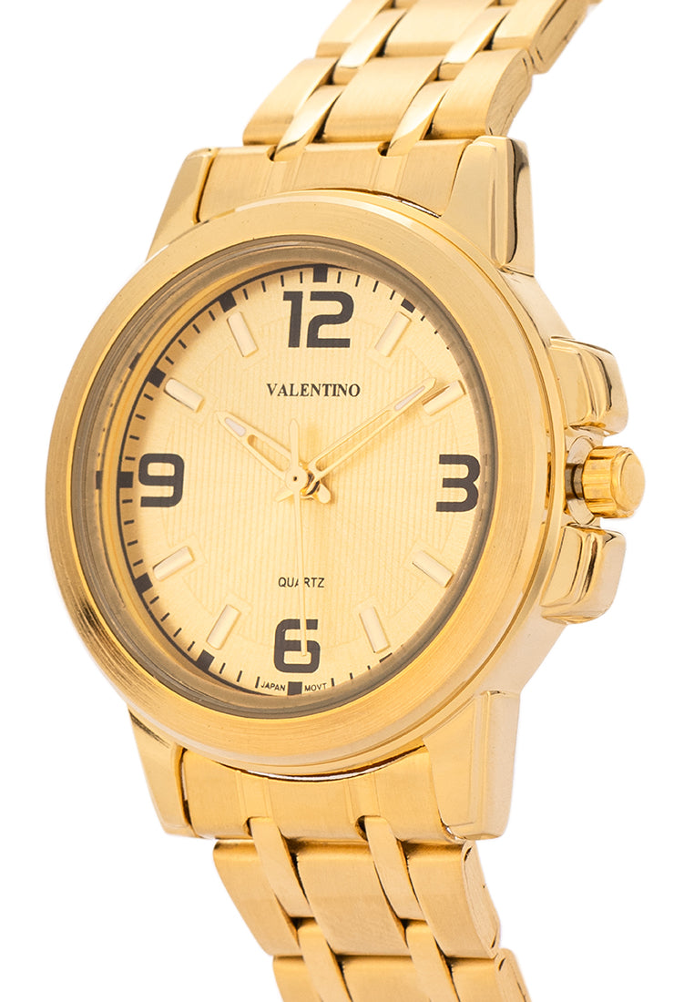 Valentino Stainless Steel Strap Analog Watch for Women 20121953-GOLD - GOLD DIAL-Watch Portal Philippines