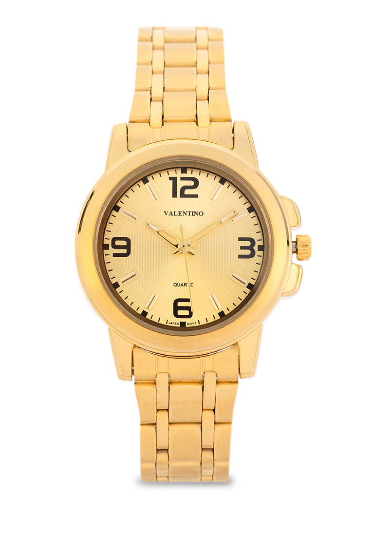 Valentino Stainless Steel Strap Analog Watch for Women 20121953-GOLD - GOLD DIAL-Watch Portal Philippines