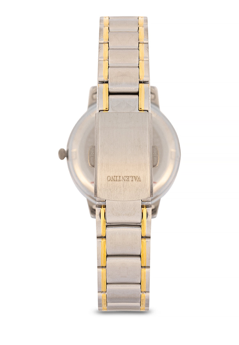 Valentino Stainless Steel Strap Analog Watch for Women 20122199-TWO TONE - GOLD DIAL-Watch Portal Philippines