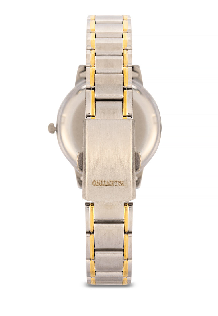 Valentino Stainless Steel Strap Analog Watch for Women 20122199-TWO TONE - SILVER DIAL-Watch Portal Philippines