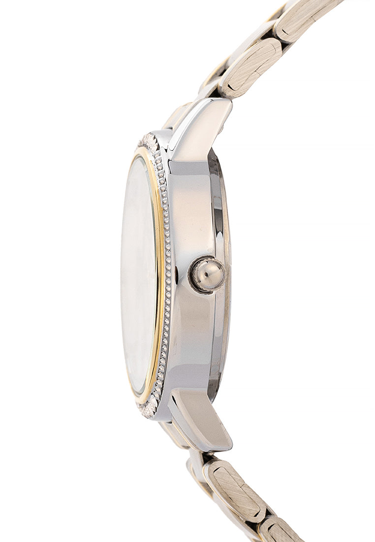 Valentino Stainless Steel Strap Analog Watch for Women 20122199-TWO TONE - SILVER DIAL-Watch Portal Philippines
