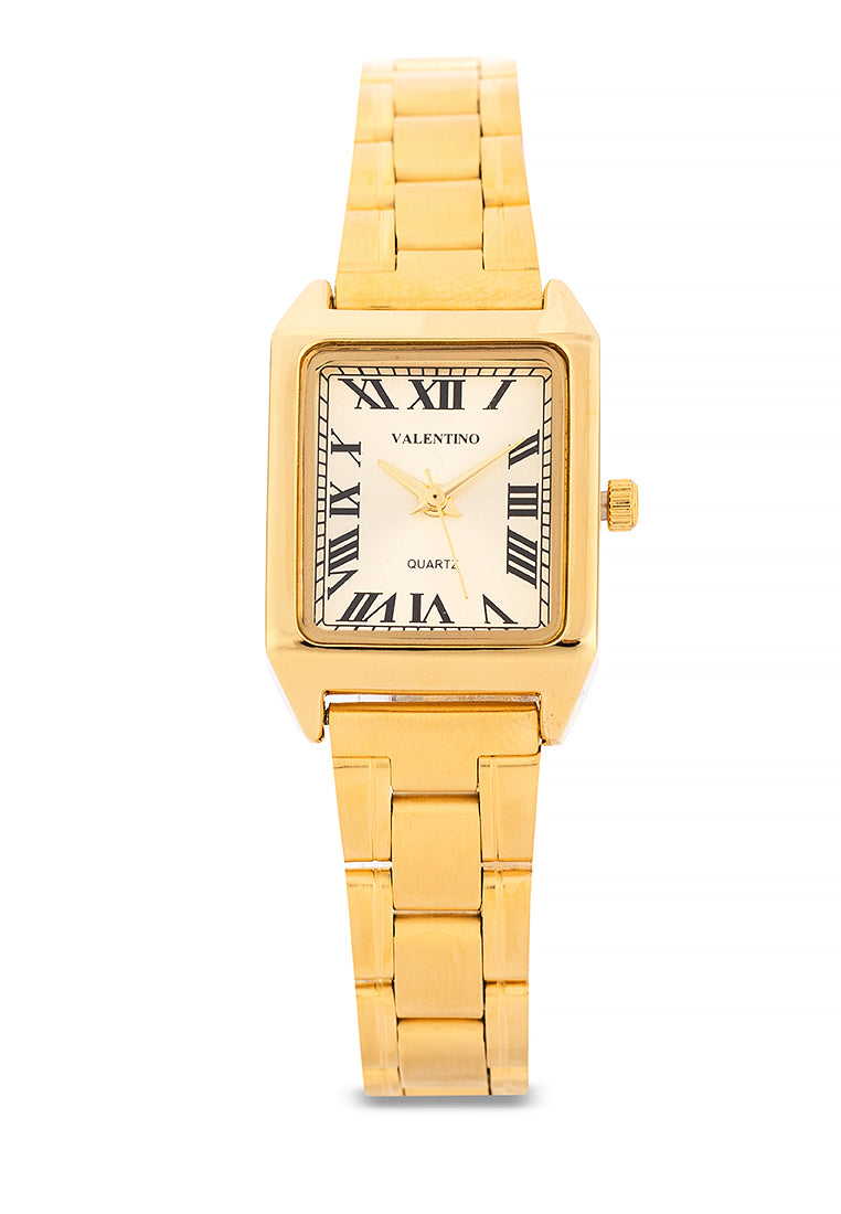 Valentino Stainless Steel Strap Analog Watch for Women 20122256-GOLD - GOLD DIAL ROMAN-Watch Portal Philippines