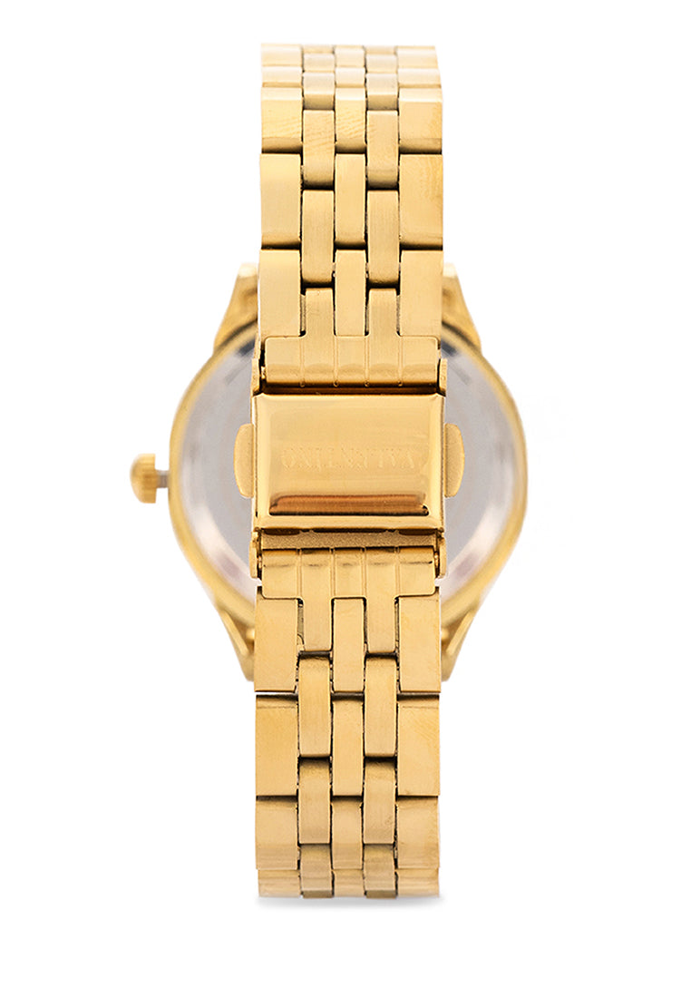 Valentino Stainless Steel Strap Analog Watch for Women 20122479-GOLD DIAL-Watch Portal Philippines