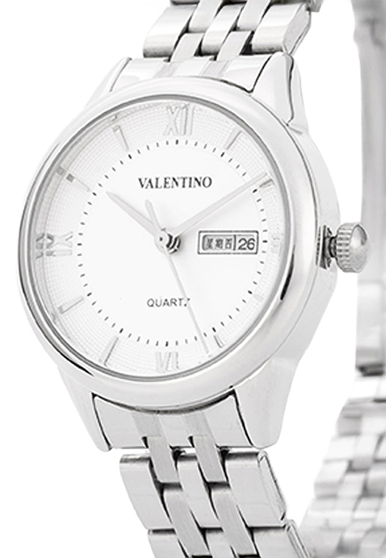 Valentino Stainless Steel Strap Analog Watch for Women 20122481-WHITE DIAL-Watch Portal Philippines