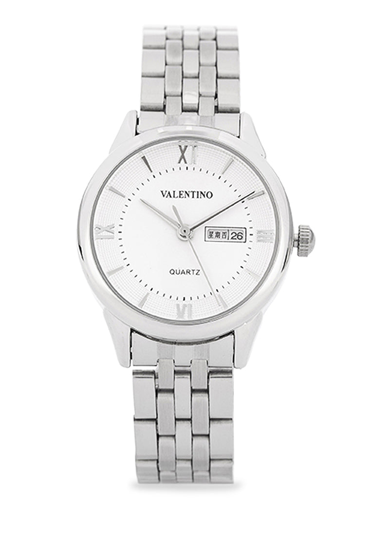 Valentino Stainless Steel Strap Analog Watch for Women 20122481-WHITE DIAL-Watch Portal Philippines