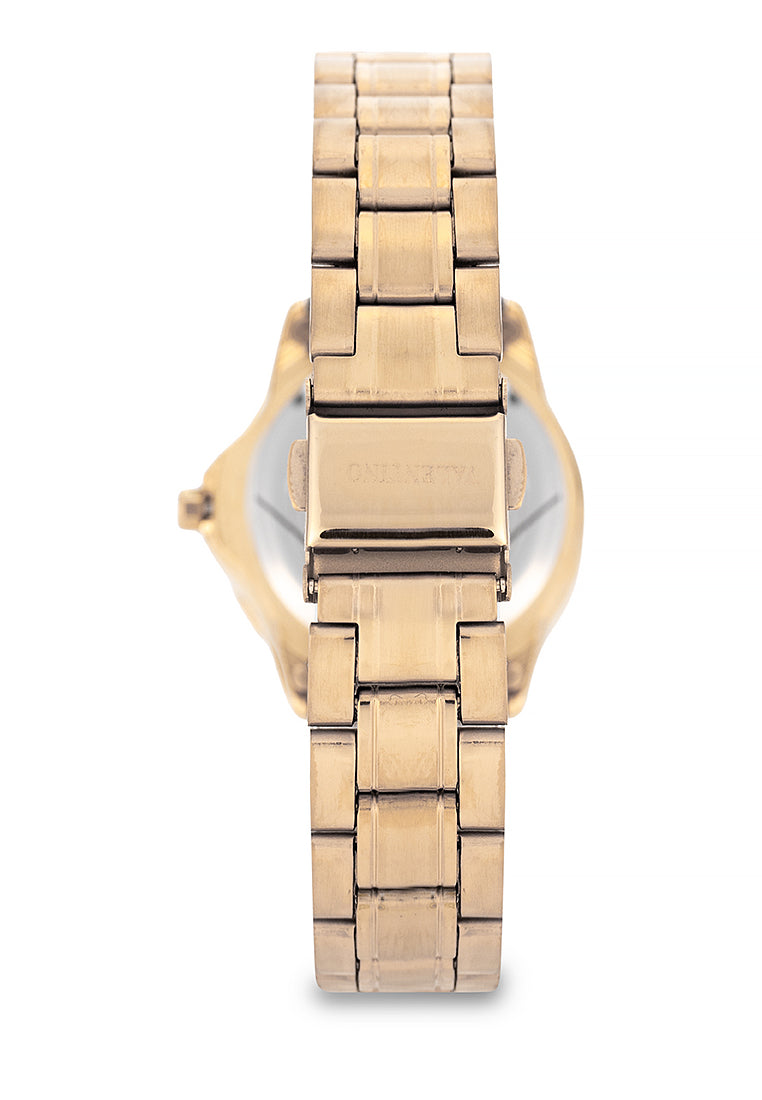 Valentino Stainless Steel Strap Analog Watch for Women 20122485-GOLD-BLACK DIAL-Watch Portal Philippines
