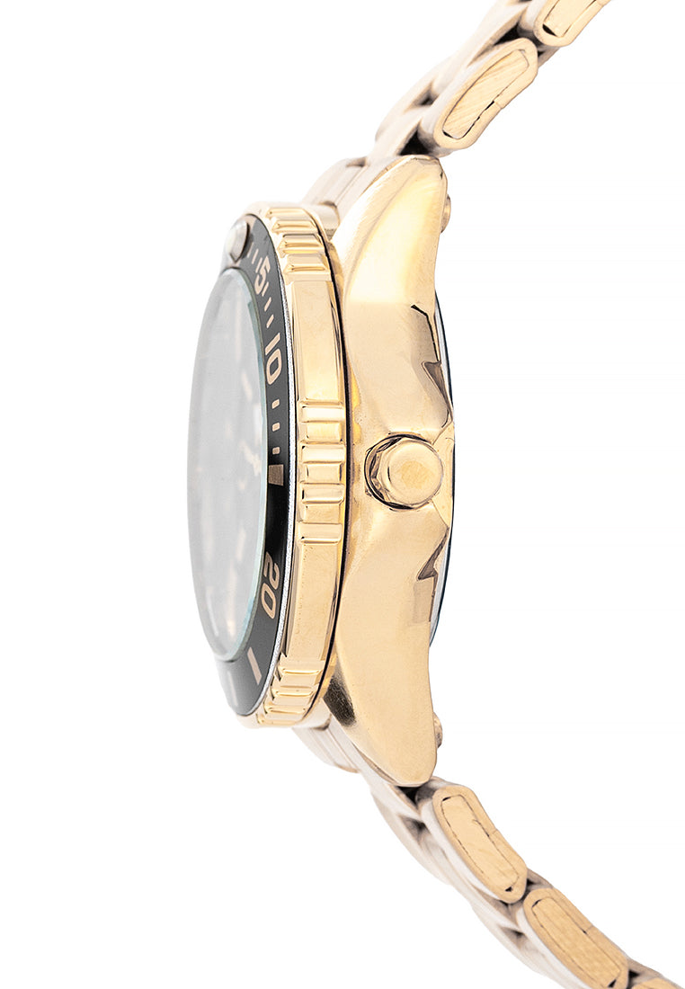 Valentino Stainless Steel Strap Analog Watch for Women 20122485-GOLD-BLACK DIAL-Watch Portal Philippines