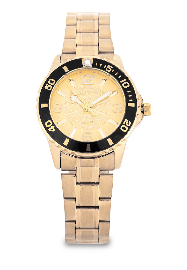 Valentino Stainless Steel Strap Analog Watch for Women 20122485-GOLD-GOLD DIAL-Watch Portal Philippines