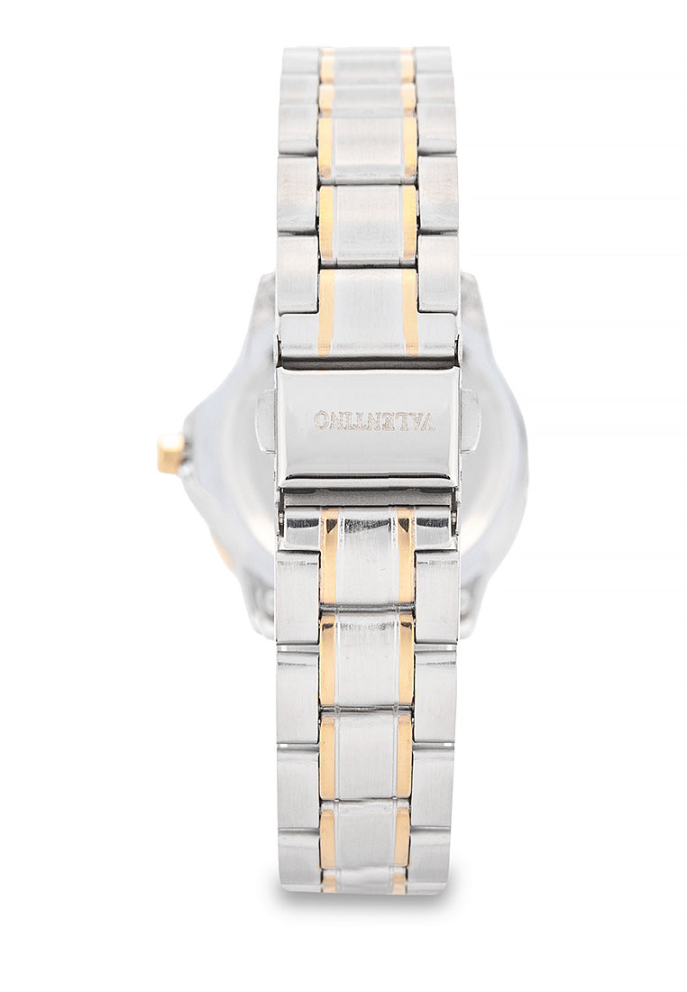 Valentino Stainless Steel Strap Analog Watch for Women 20122485-TWO TONE-WHITE DIAL-Watch Portal Philippines