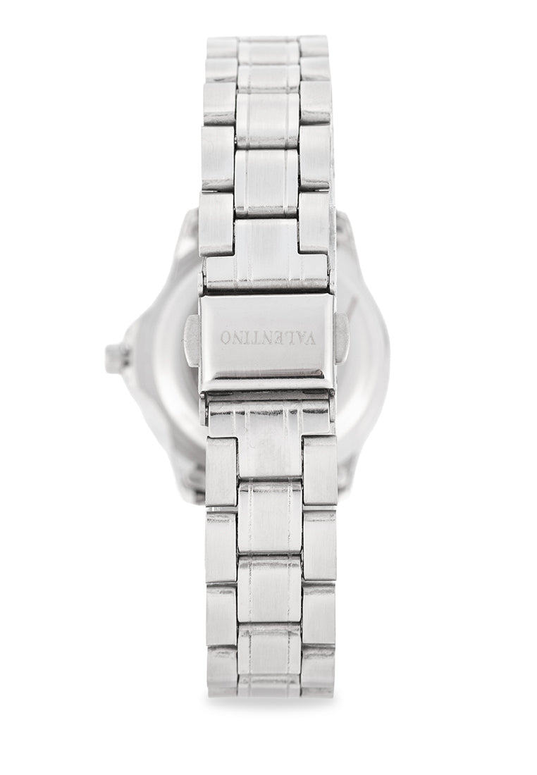 Valentino Stainless Steel Strap Analog Watch for Women 20122487-SIL RING-WHT DIAL-Watch Portal Philippines