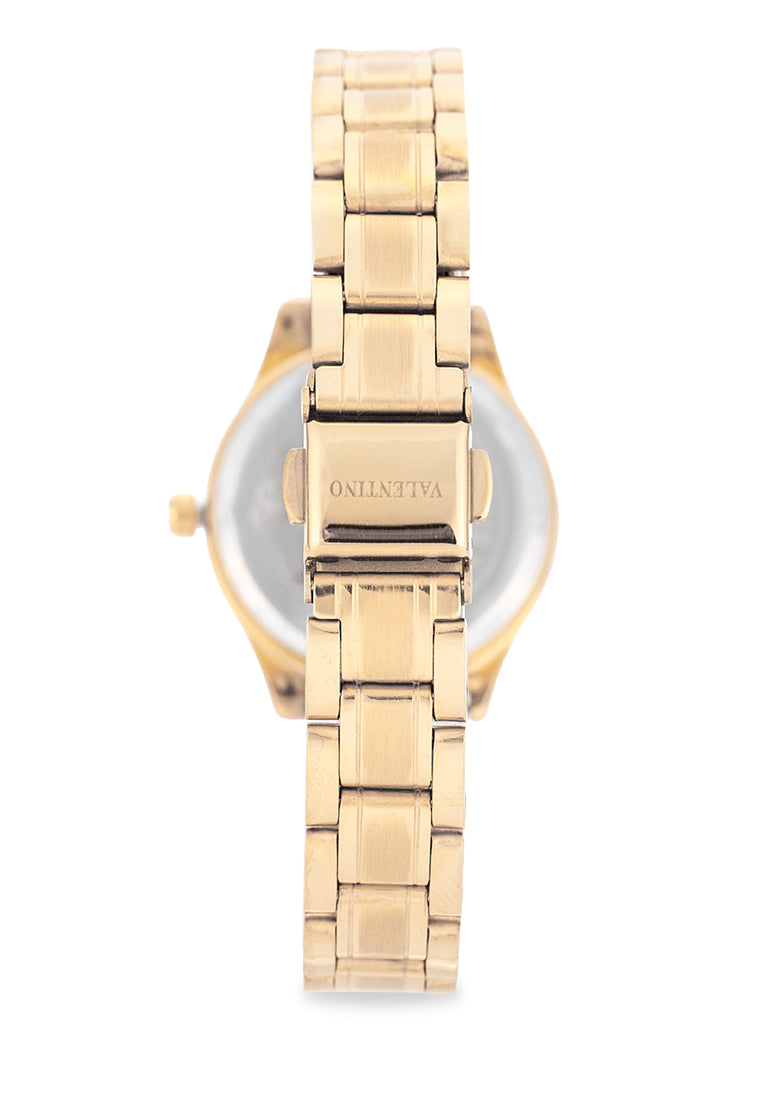Valentino Stainless Steel Strap Analog Watch for Women 20122489-GOLD-GOLD DIAL-Watch Portal Philippines