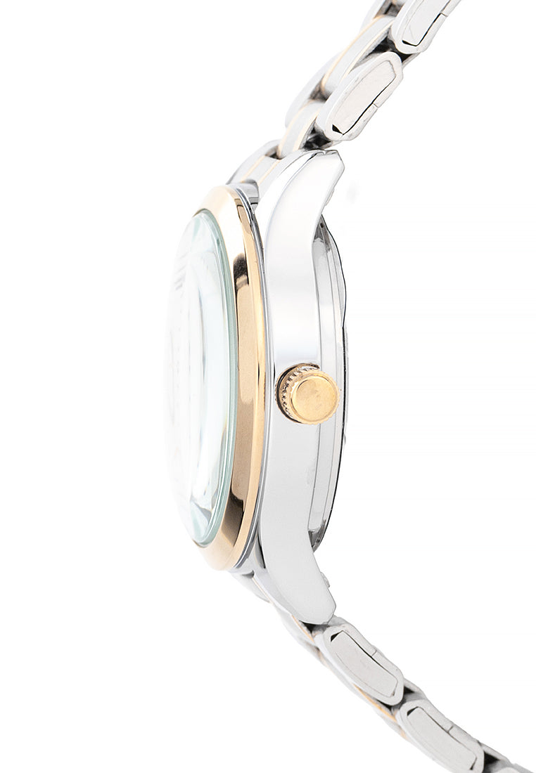 Valentino Stainless Steel Strap Analog Watch for Women 20122489-TWO TONE-WHITE DIAL-Watch Portal Philippines