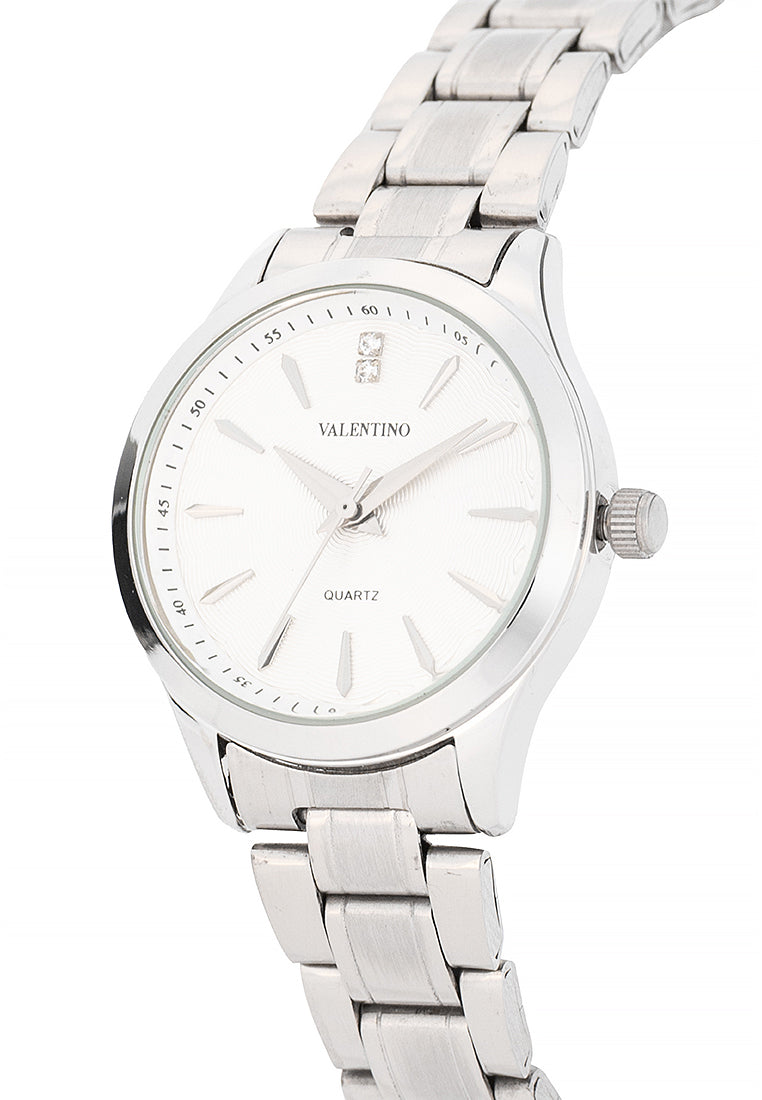 Valentino Stainless Steel Strap Analog Watch for Women 20122491-SILVER INDEX-Watch Portal Philippines